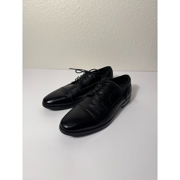 Cole Haan Men’s Cap Toe Oxford Shoes Black Leather Size 12 Grand.OS - Picture 1 of 7